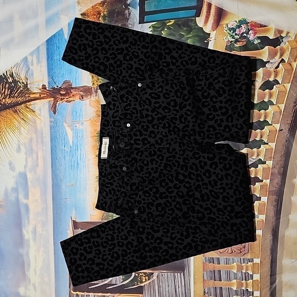 Madewell High Waist Velvet Cheetah Print Pants‎ Size 26 NWT - Picture 2 of 9
